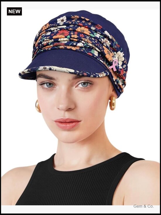Chemo Newsboy Cap Viscose Breathable Soft Hat for Hair Loss Women